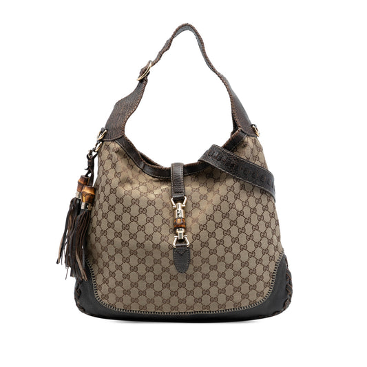 Gucci Large GG Canvas New Jackie Satchel