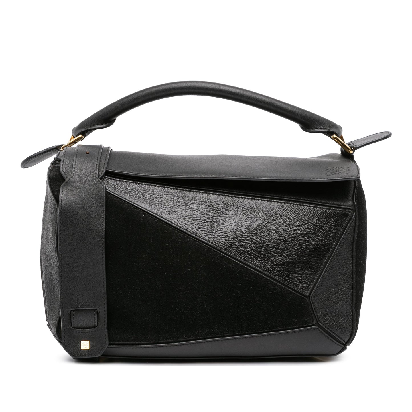 Loewe Medium Calfskin and Suede Puzzle Satchel