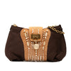 Ferragamo Studded Canvas Gancini Clutch on Chain