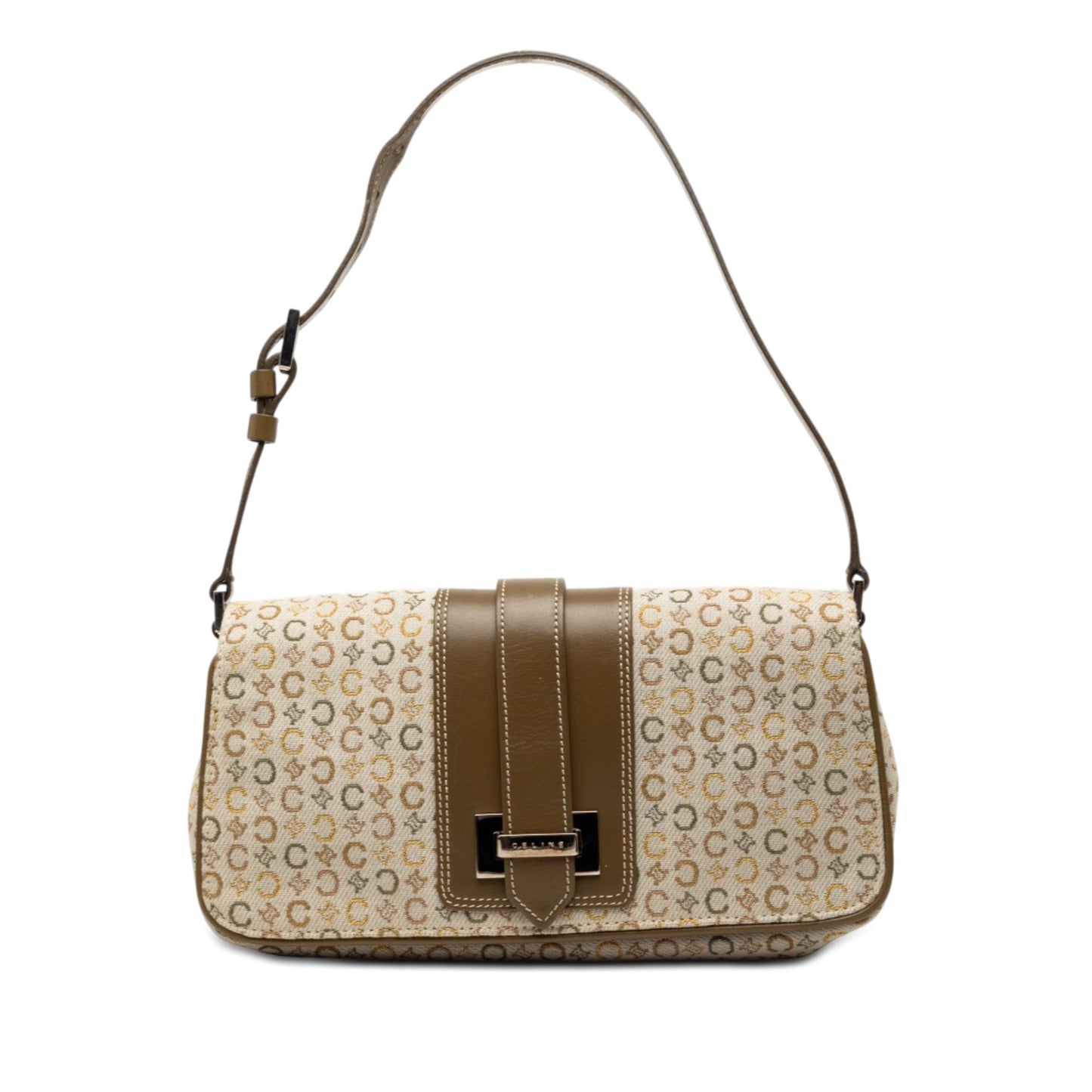 Celine C Macadam Canvas Flap Shoulder Bag