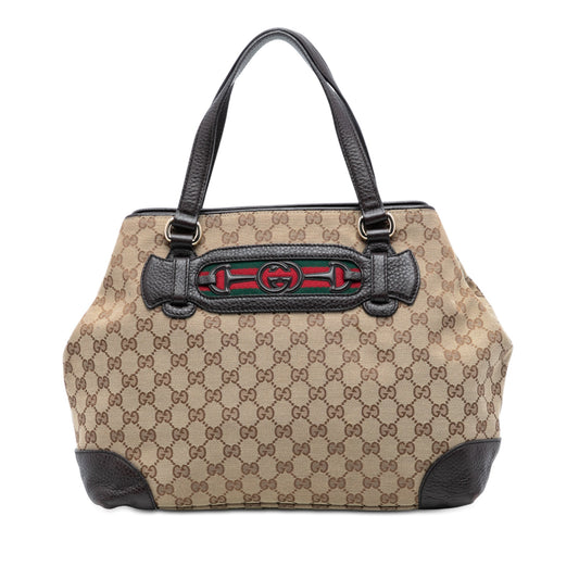 Gucci Medium GG Canvas Web Dressage Tote