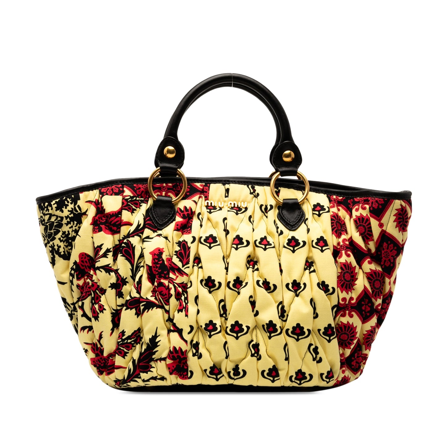 Miu Miu Limited Edition Matelasse Printed Canvas Handbag