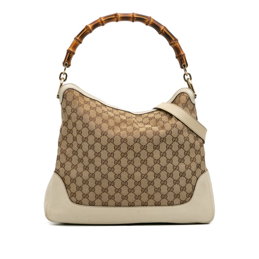 Gucci GG Canvas Bamboo Diana Satchel