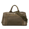 Prada Large Canvas Canapa Bijoux Satchel