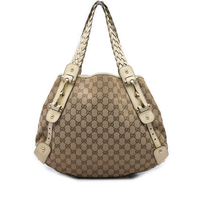 Gucci Canvas Horsebit Pelham Shoulder Bag
