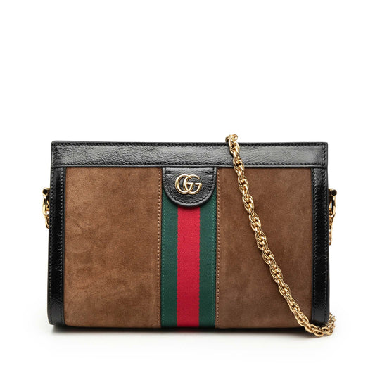 Gucci Small Suede Ophidia Chain Crossbody