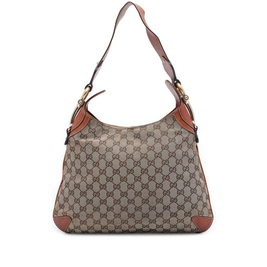 Gucci GG Canvas Horsebit Creole Hobo Bag