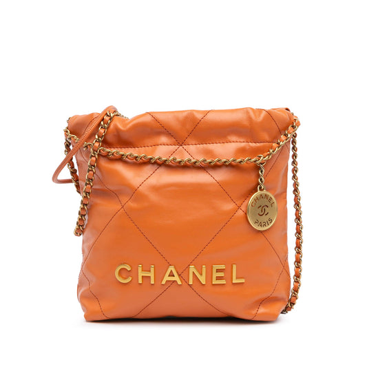 Chanel Mini Shiny Calfskin 22 Handbag