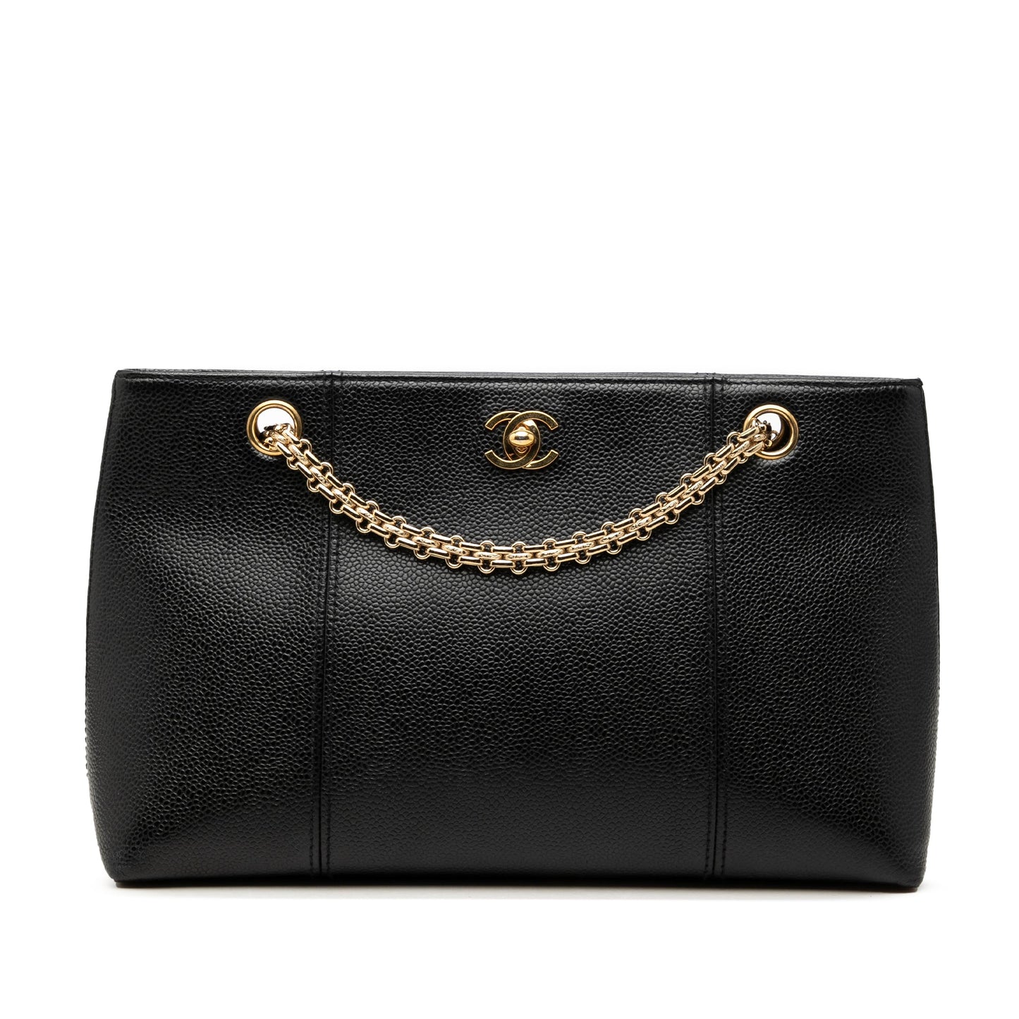 Chanel CC Caviar Chain Shopping Tote