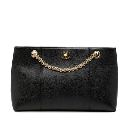 Chanel CC Caviar Chain Shopping Tote