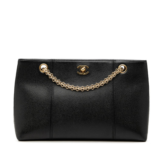 Chanel CC Caviar Chain Shopping Tote