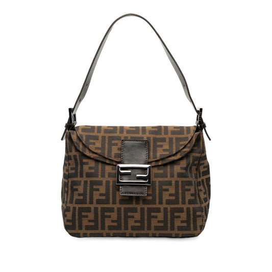 Fendi Zucca Canvas Double Flap Mamma