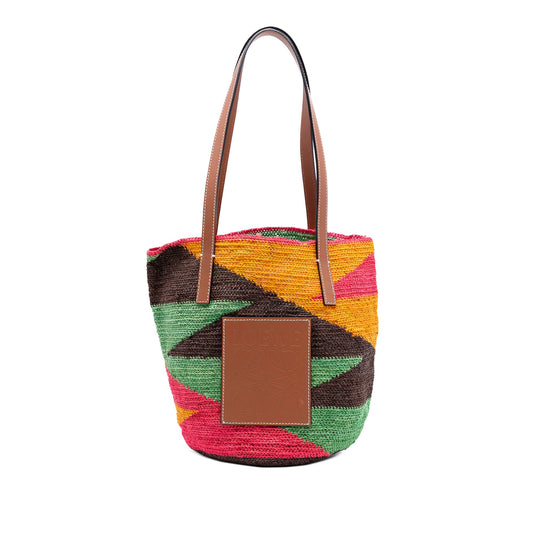 Loewe Paulas Ibiza Multicolor Straw Shigra Basket Tote