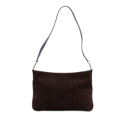 Celine C Macadam Suede Shoulder Bag