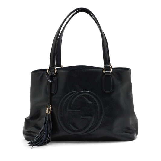 Gucci Medium Patent Soho Working Satchel