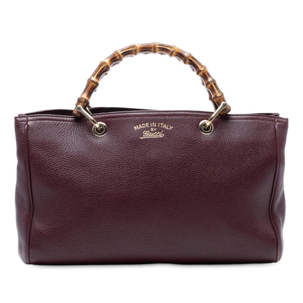 Gucci Medium Calfskin Bamboo Shopper Satchel