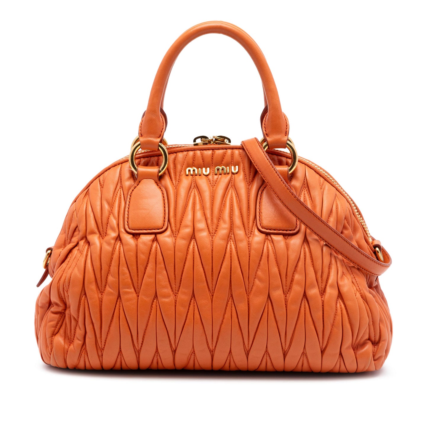 Miu Miu Matelasse Nappa Dome Satchel