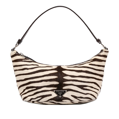 Prada Calf Hair Zebra Print Cavallino Handbag
