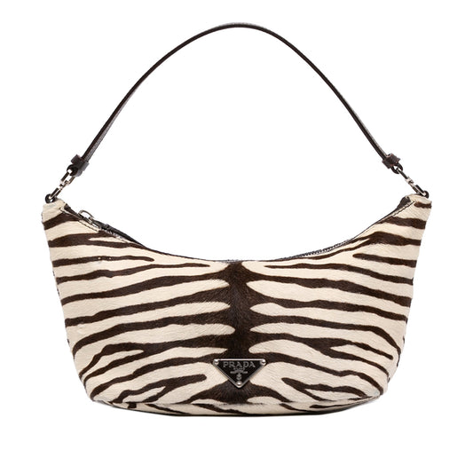 Prada Calf Hair Zebra Print Cavallino Handbag