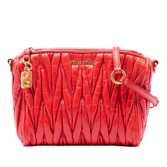 Miu Miu Matelasse Leather Shoulder Bag