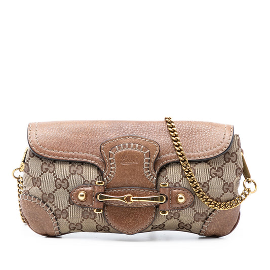 Gucci GG Canvas New Pelham Clutch on Chain
