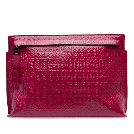 Loewe Embossed Calfskin Anagram Repeat T Pouch