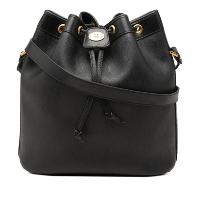 Dior Honeycomb Coated Canvas Drawstring Bucket Bag