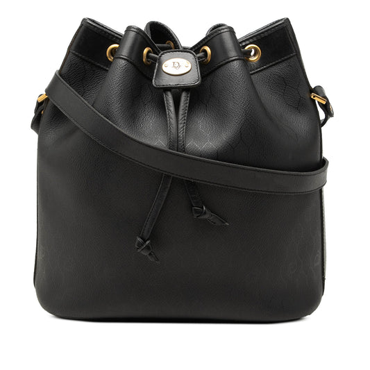 Dior Honeycomb Coated Canvas Drawstring Bucket Bag