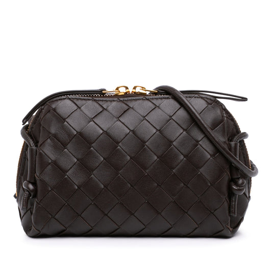 Bottega Veneta Bolso Bandolera Pequeño Loop Intrecciato de Piel de Cordero