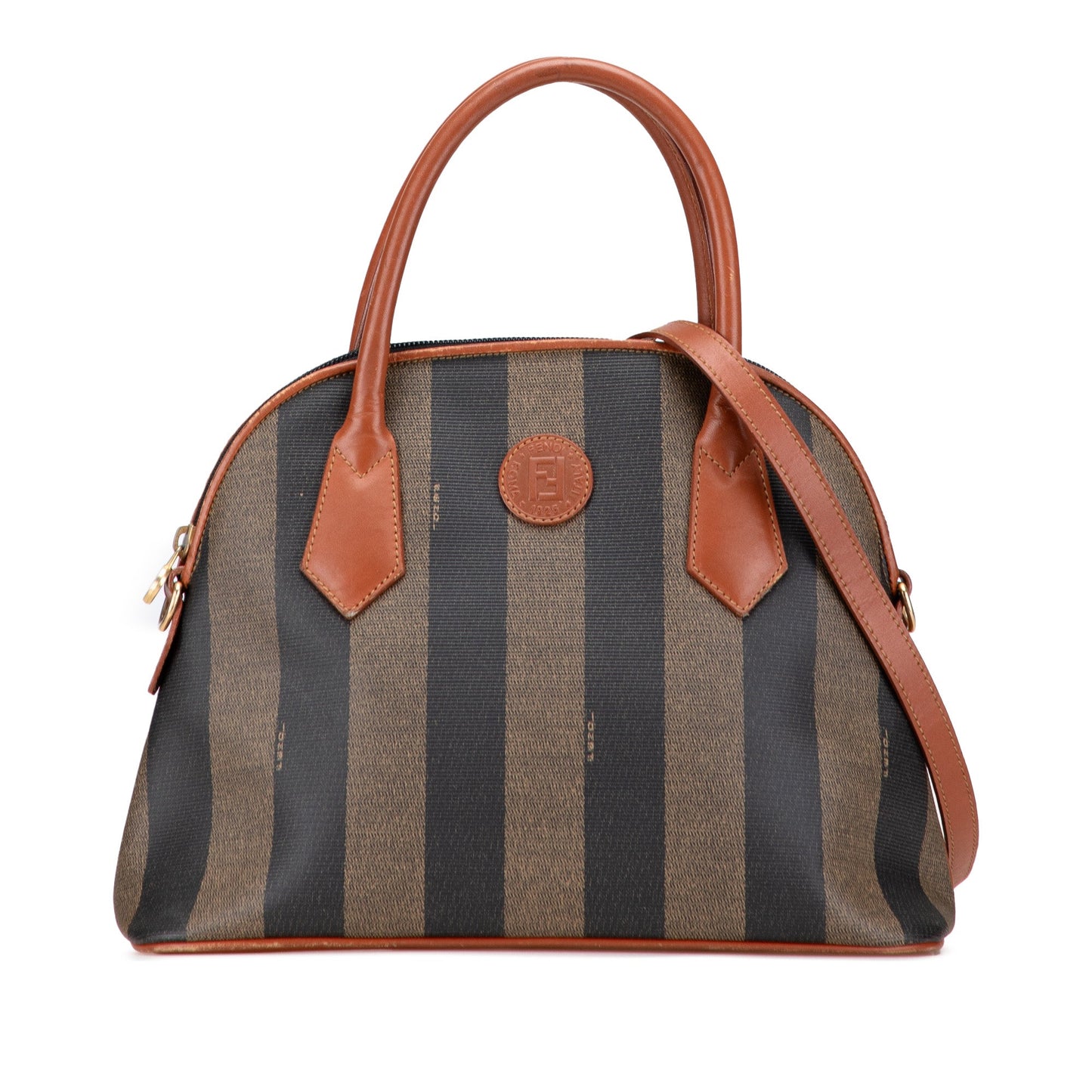 Fendi Pequin Coated Canvas Dome Satchel