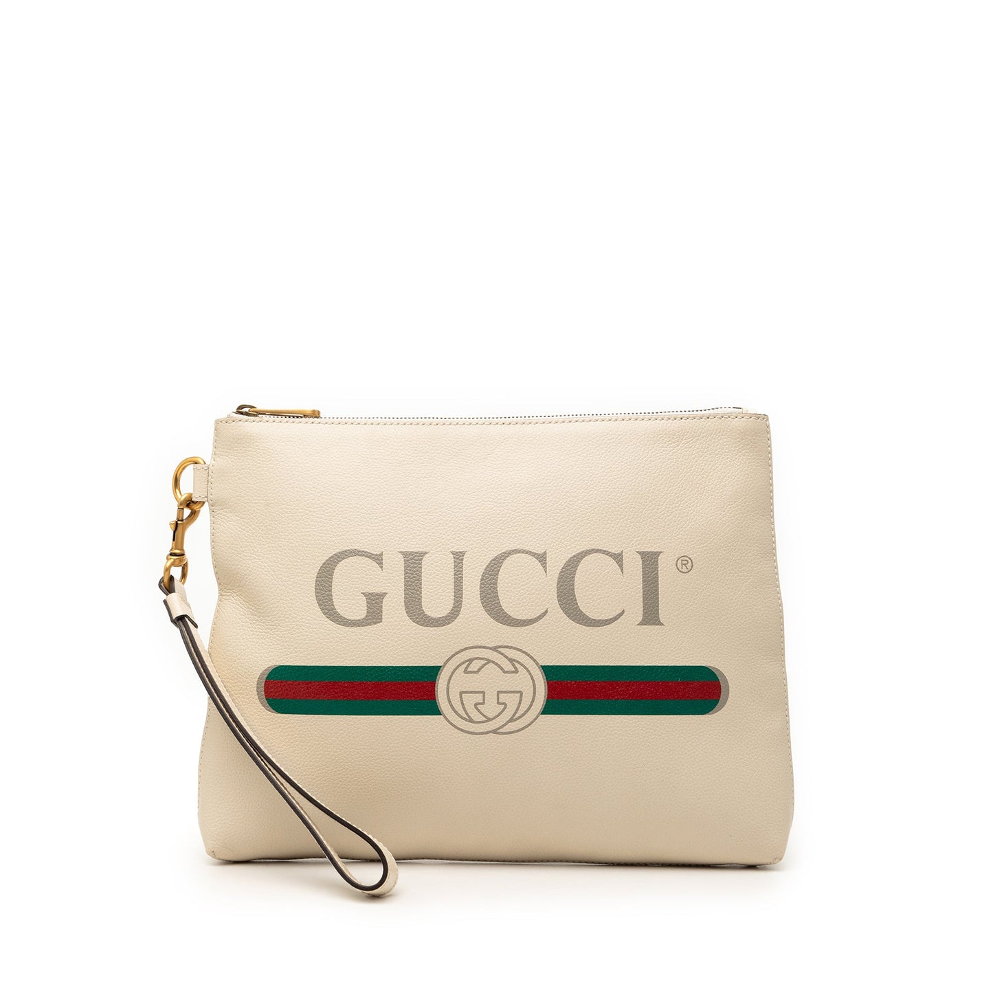 Gucci Leather Logo Clutch