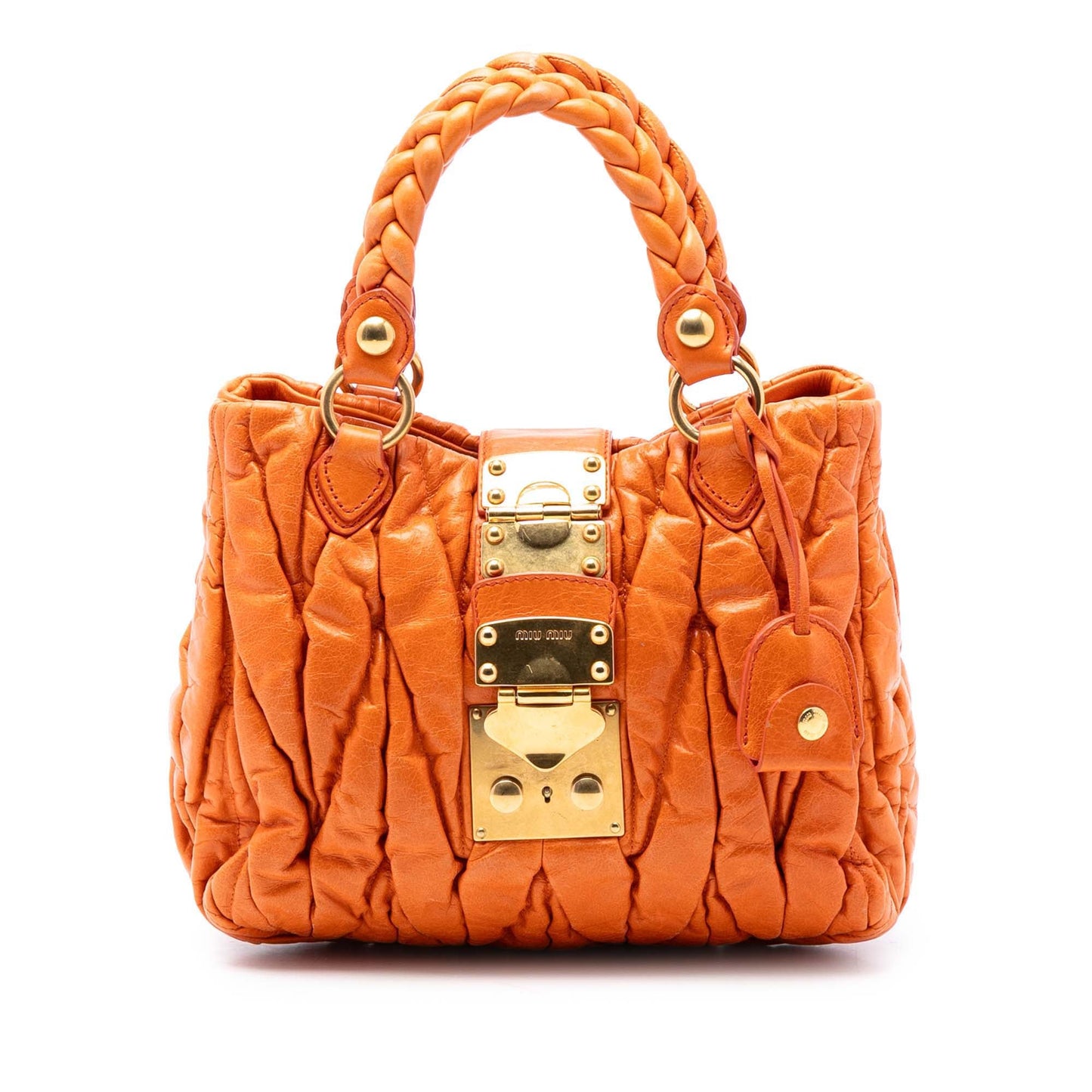 Miu Miu Matelasse Lambskin Coffer Satchel