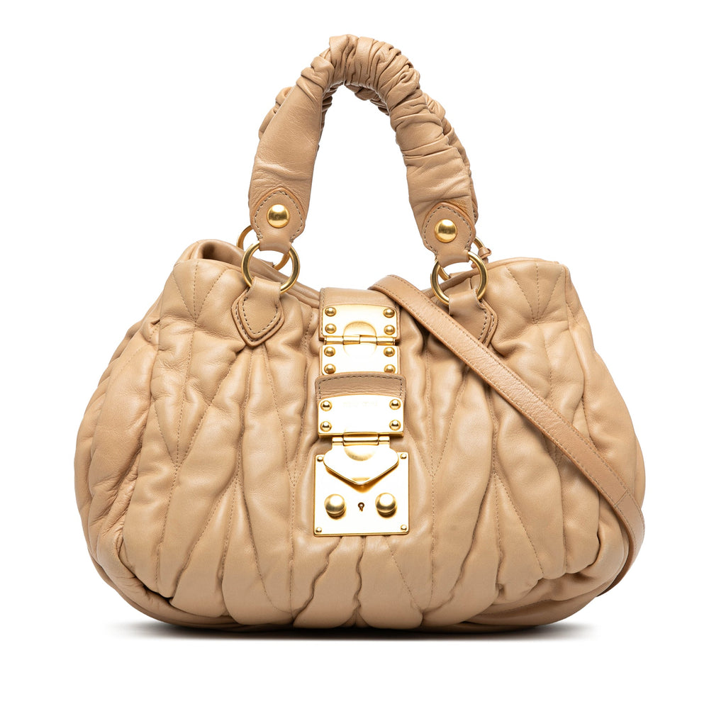 Miu Miu Matelasse Nappa Coffer Satchel