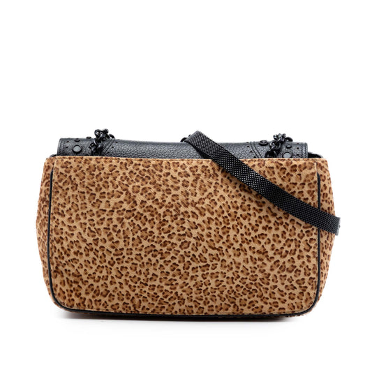 Bottega Veneta Pony Hair Leopard Print Shoulder Bag
