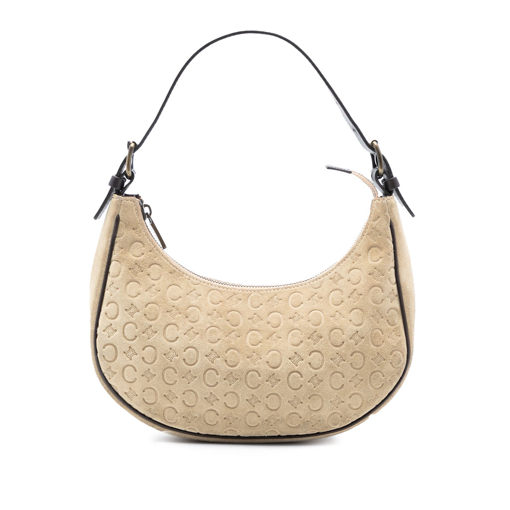 Celine C Macadam Suede Shoulder Bag