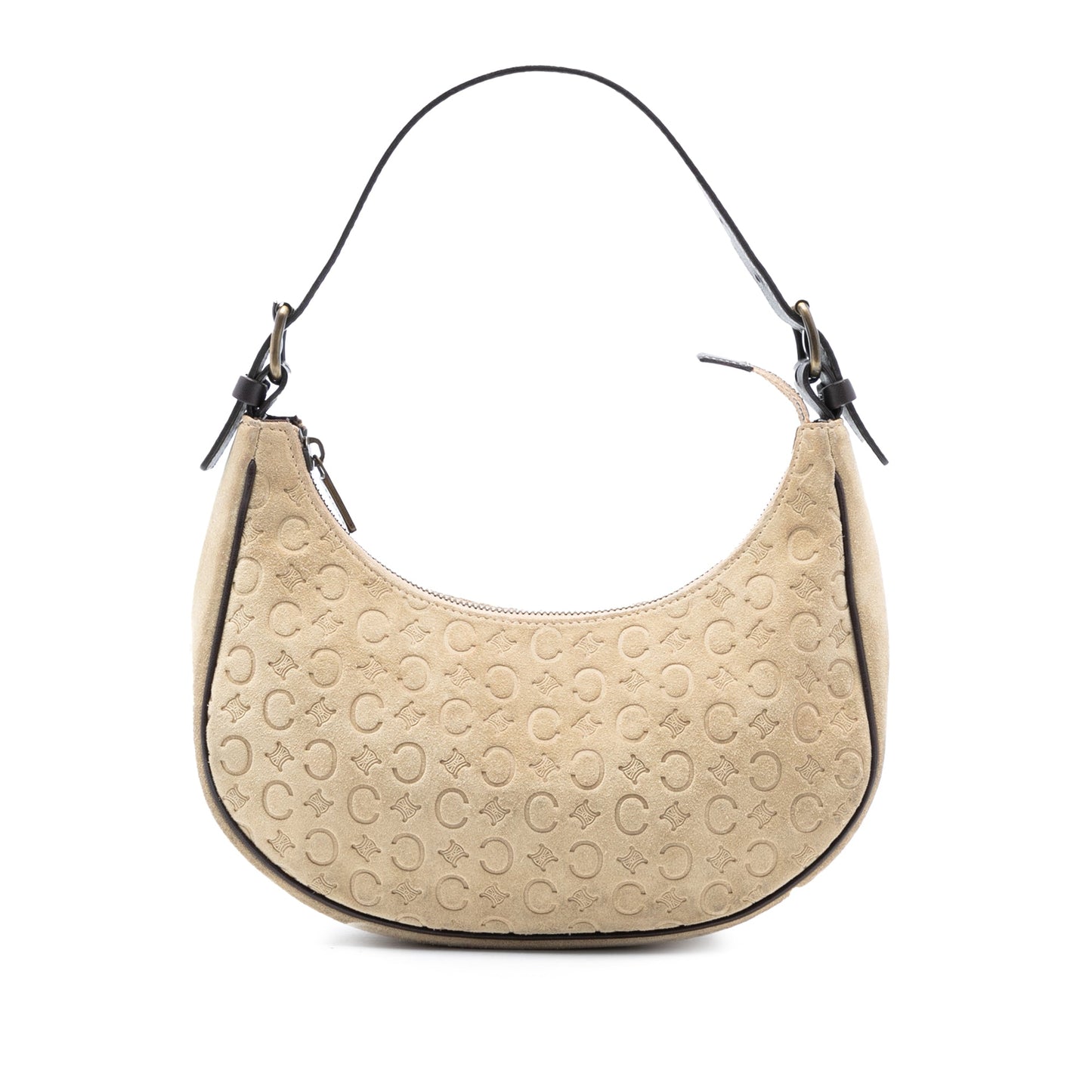 Celine C Macadam Suede Shoulder Bag