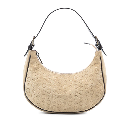 Celine C Macadam Suede Shoulder Bag
