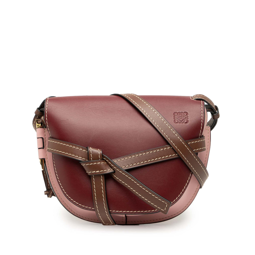 Loewe Small Tricolor Leather Gate Crossbody