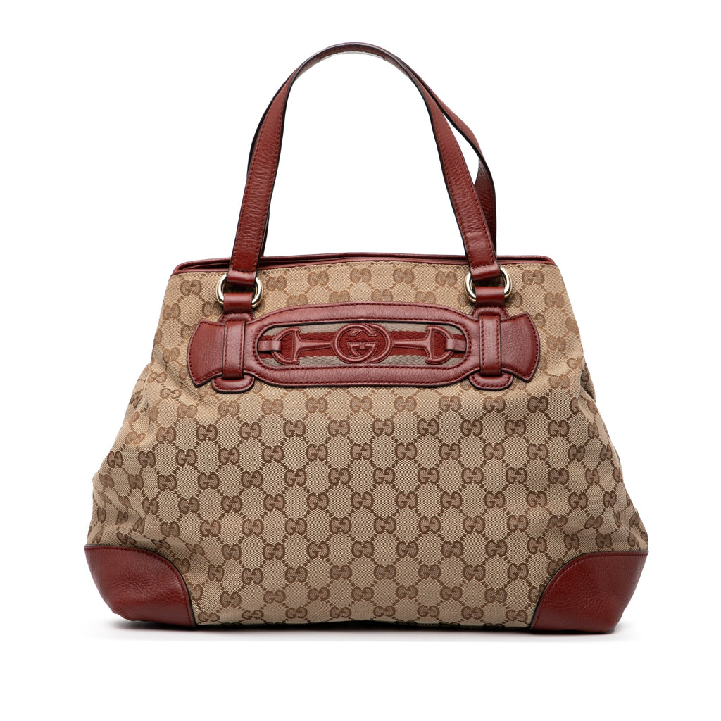 Gucci Medium GG Canvas Web Dressage Tote