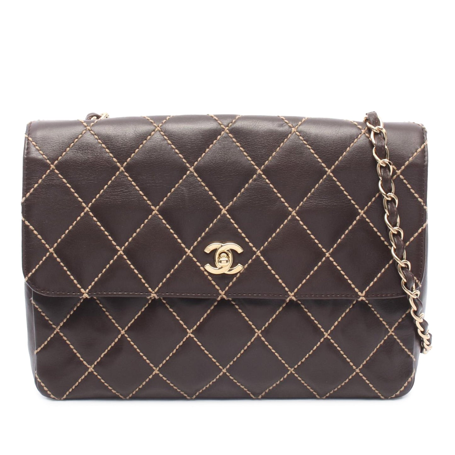 Chanel CC Calfskin Wild Stitch Flap