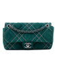 Chanel Paris Edinburgh Medium Stitched Suede Saltire Single Flap