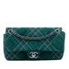 Chanel Paris Edinburgh Medium Stitched Suede Saltire Single Flap