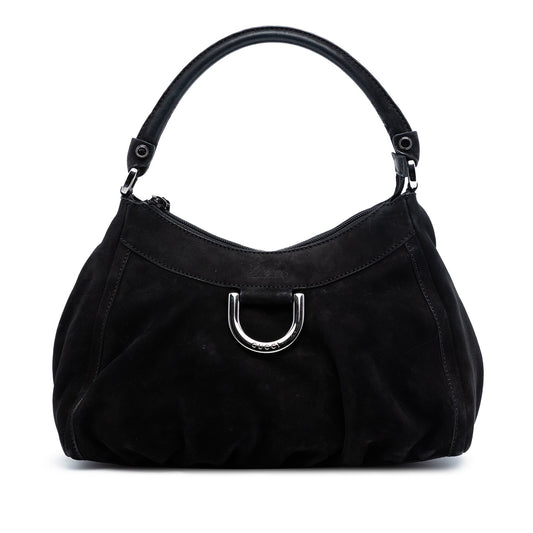 Gucci Suede Abbey D Ring Shoulder Bag