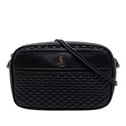 Saint Laurent Quilted Lambskin Victoire Camera Bag