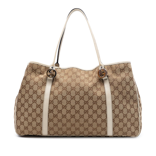 Gucci Large GG Canvas Twins Tote