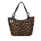 Fendi Leopard Print Chef Canvas Handbag