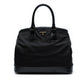 Prada Saffiano Vernice Trimmed Tessuto Parabole Tote