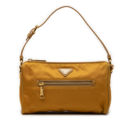 Prada Saffiano Trimmed Tessuto Handbag