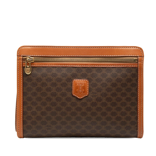 Celine Macadam Coated Canvas Clutch