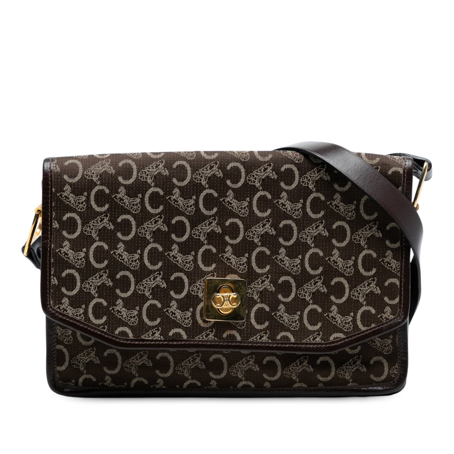 Celine C Carriage Canvas Shoulder Bag